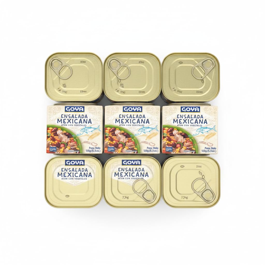 Ensalada Mexicana de Atún con Vegetales - Maíz y Alubias Rojas - Pack de 10 Unidades de 150g (Total 1.5kg) - Comida Preparada Lista para Servir y Saludable - NEXU