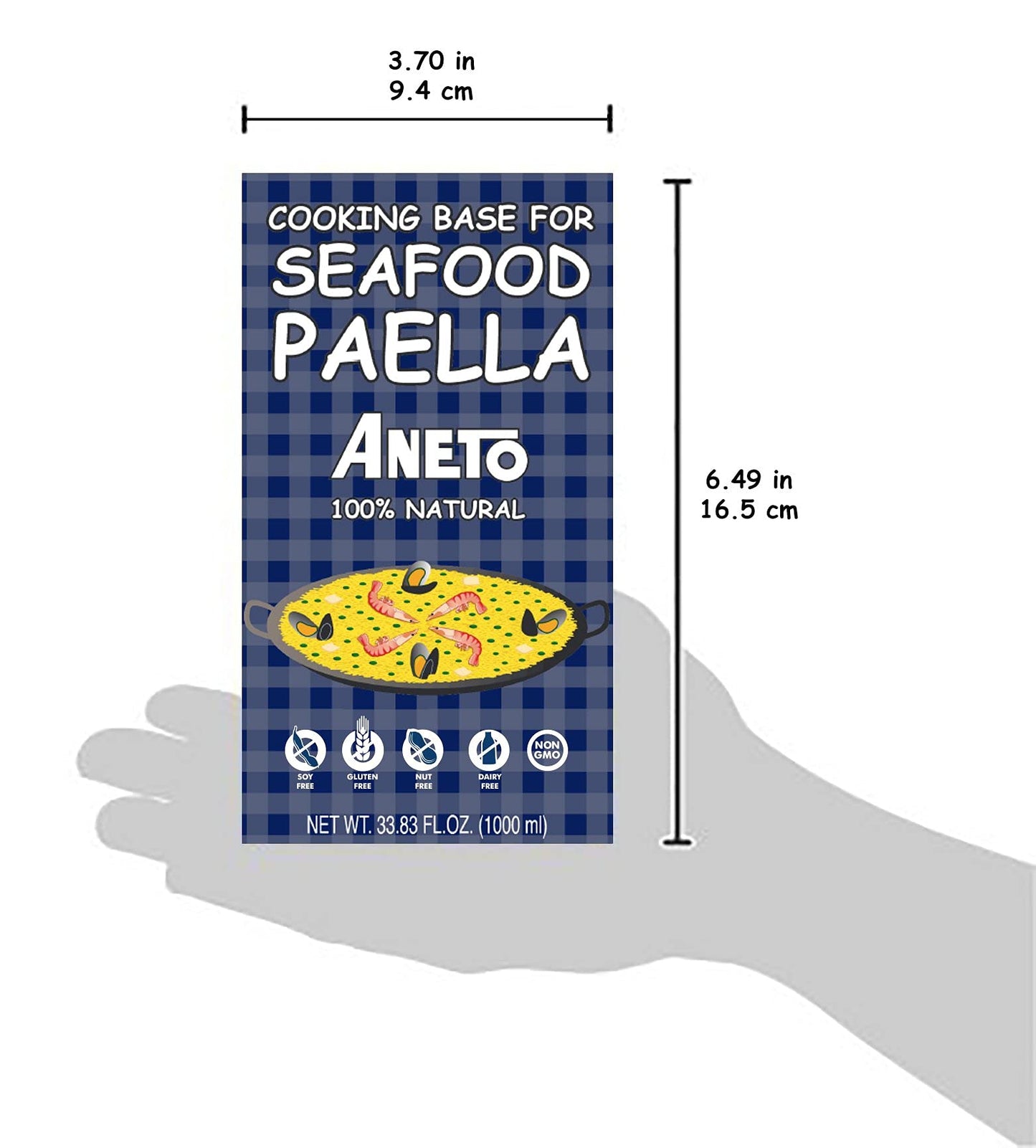 ANETO caldo de pescado y marisco para paella envase 1 lt