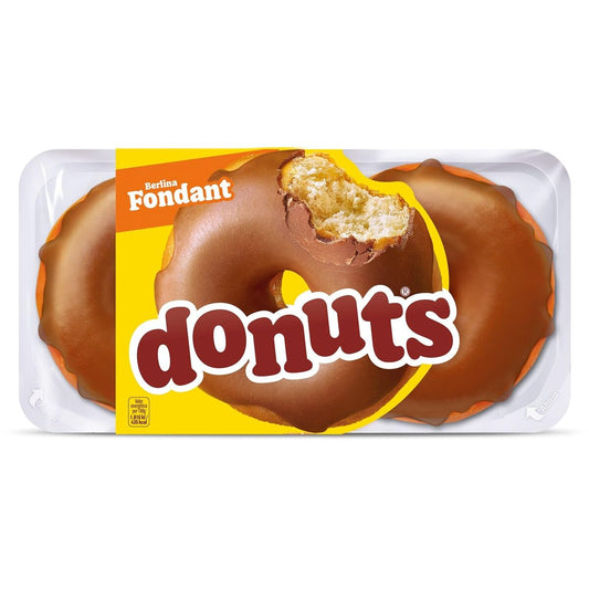 Donuts Fondant - Rosquillas Cubierta con Crujiente Chocolate Fondant 4 unidades, 228 g
