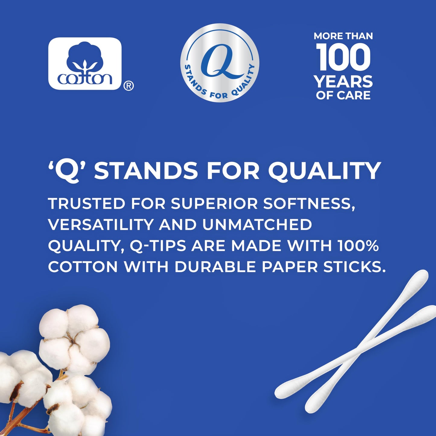 Q-tips hisopos de algodón Swabs 625UND