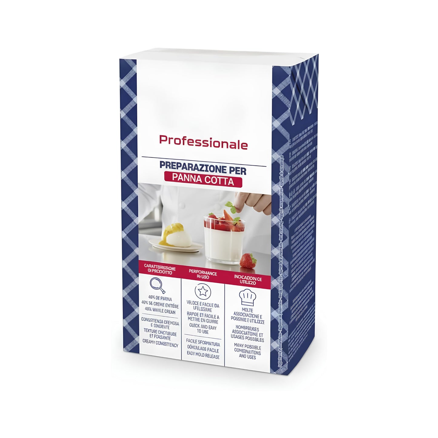 Mezcla para Panna Cotta con 46% de Nata - Textura Cremosa y Fundente - Ideal para Repostería y Hostelería - Fácil Desmoldado para Postres Gourmet - NEXU