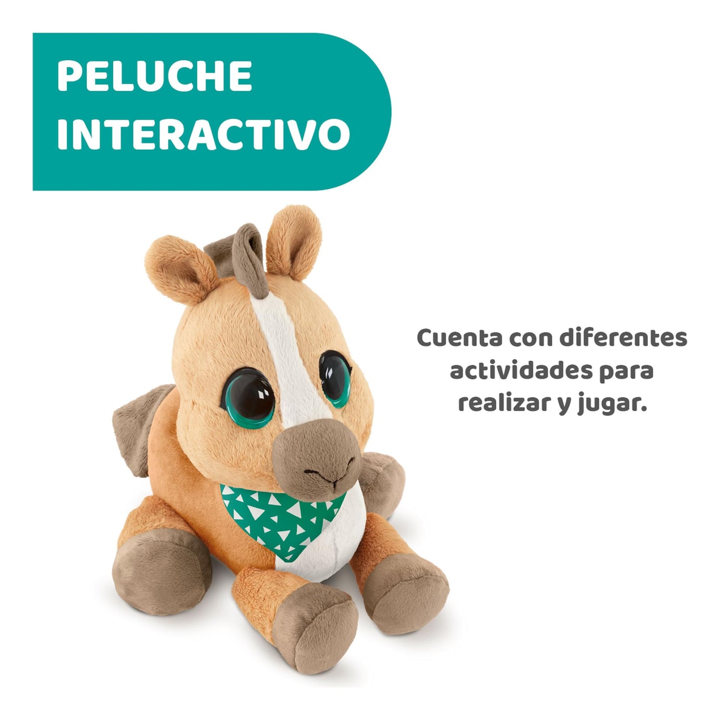 Chicco Mascota Peekaboo Pony , Peluche De Pequeño Caballo Interactivo, Muñeco Ideal Como Mascota, Come y Juega