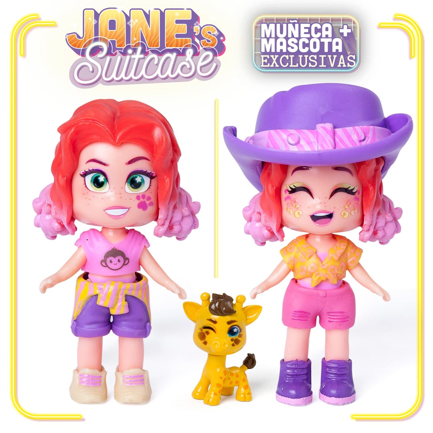 KOOKYLOOS Jane’s Suitcase – Maleta para muñecas con más de 14 accesorios de moda y muñeca exclusiva con 3 expresiones divertidas. Incluye ropa, accesorios y zapatos, perchas y una mascota exclusiva