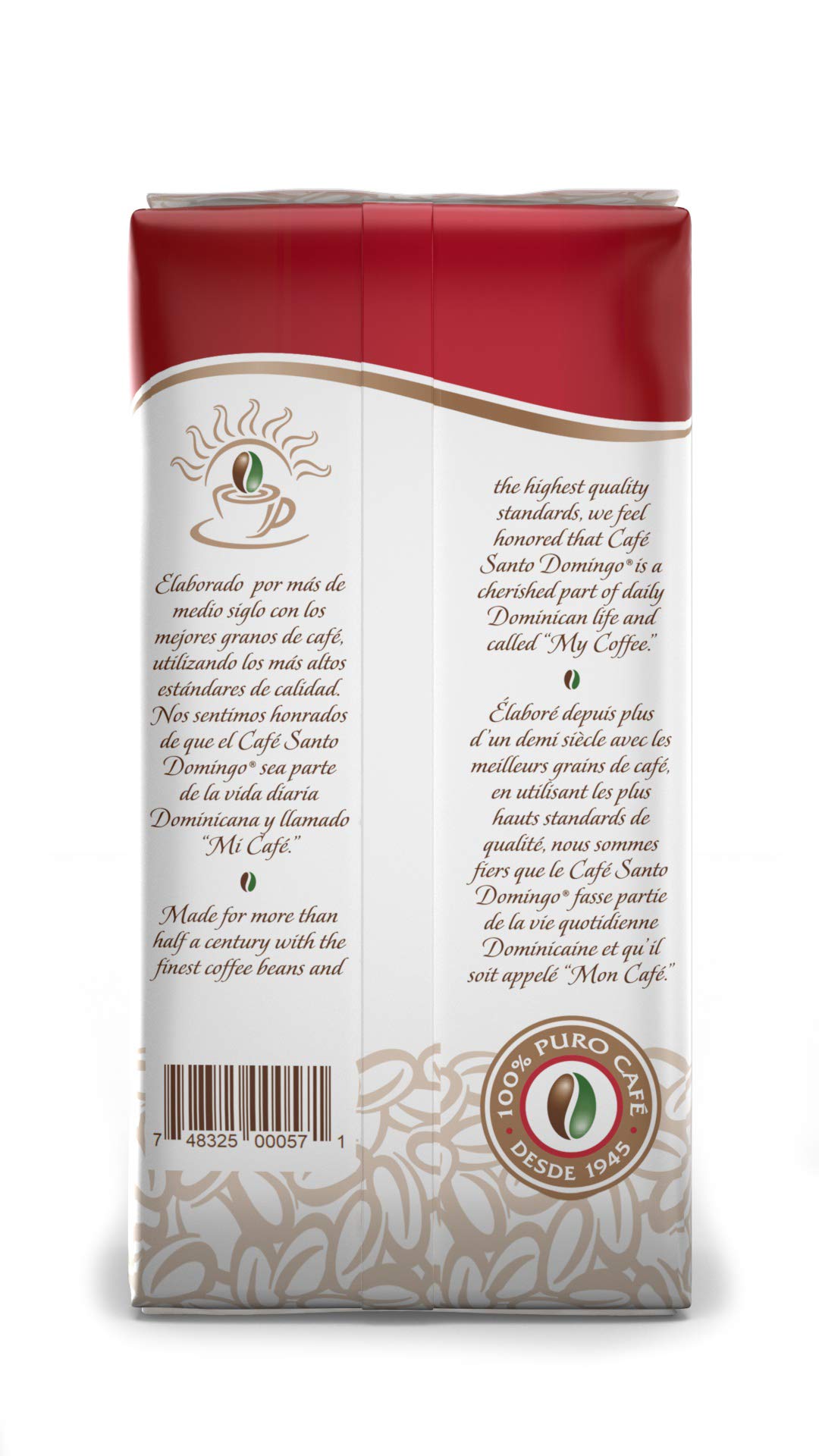 Cafe Molido Santo Domingo Coffee 1 Lb. Bags 3-pack 3 Lbs. Total