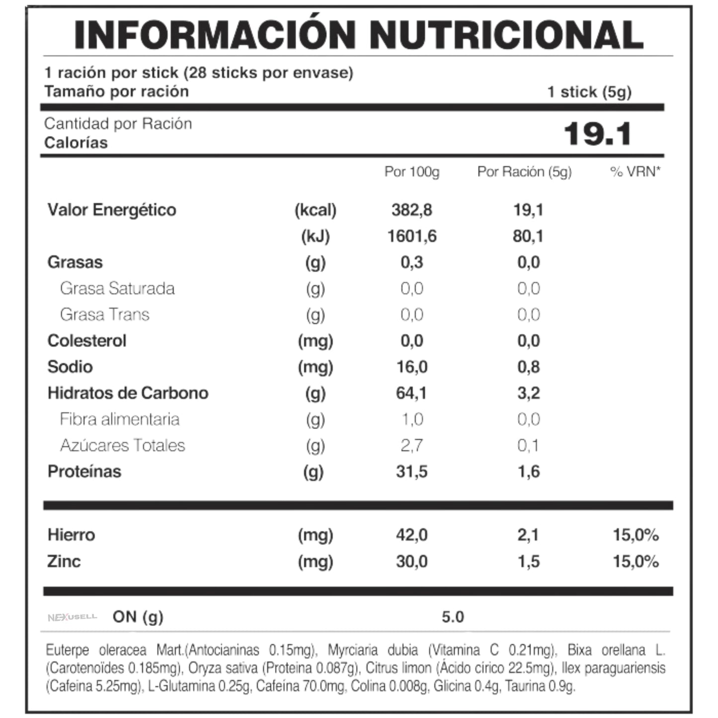 TÉ ON TEA | Bebida Funcional con Taurina, Yerba Mate, Acai, Camu Camu, DHA, Minerales y Vitaminas B+C | Activa tu Mente y Mejora tu Enfoque | Sabor Natural | 1 CAJA CON 28 Sticks
