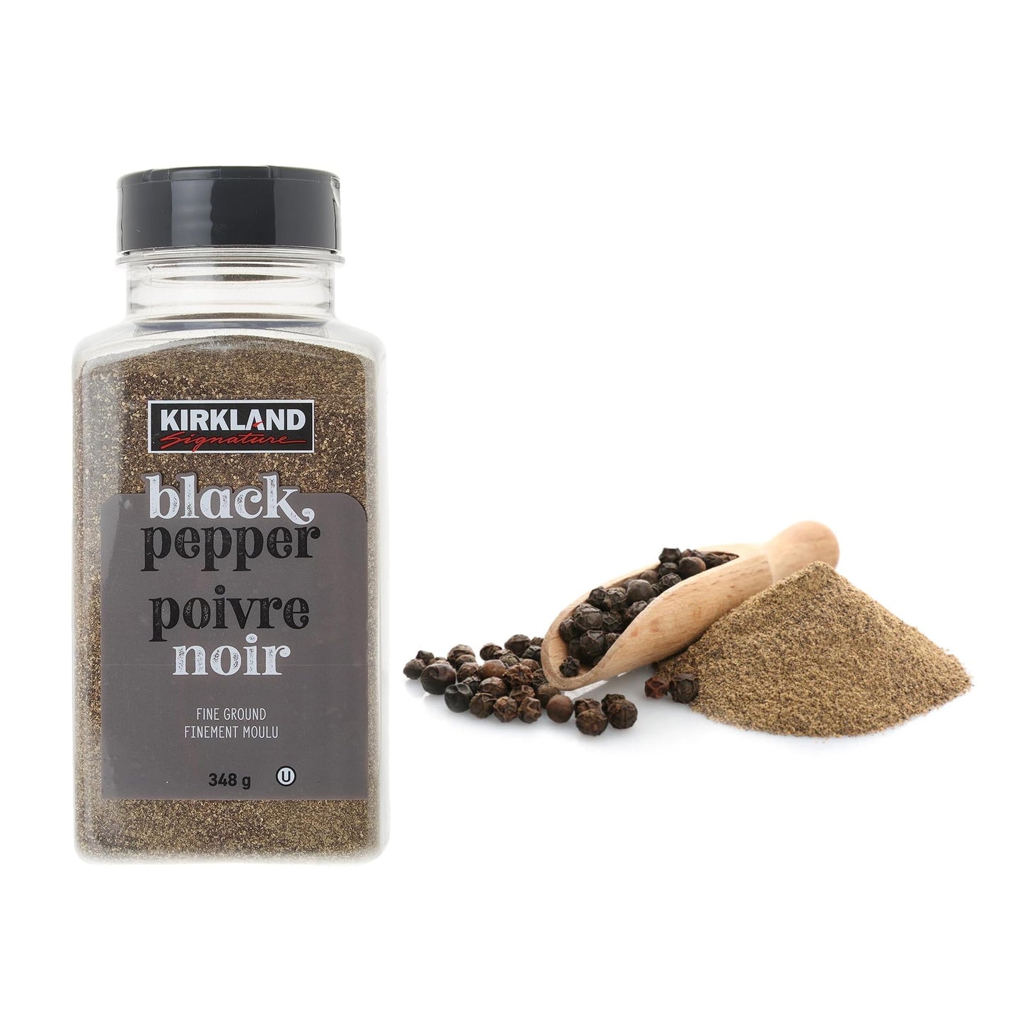 Kirkland Fine Ground Malabar Pimienta Negra, 12.3 Ounce