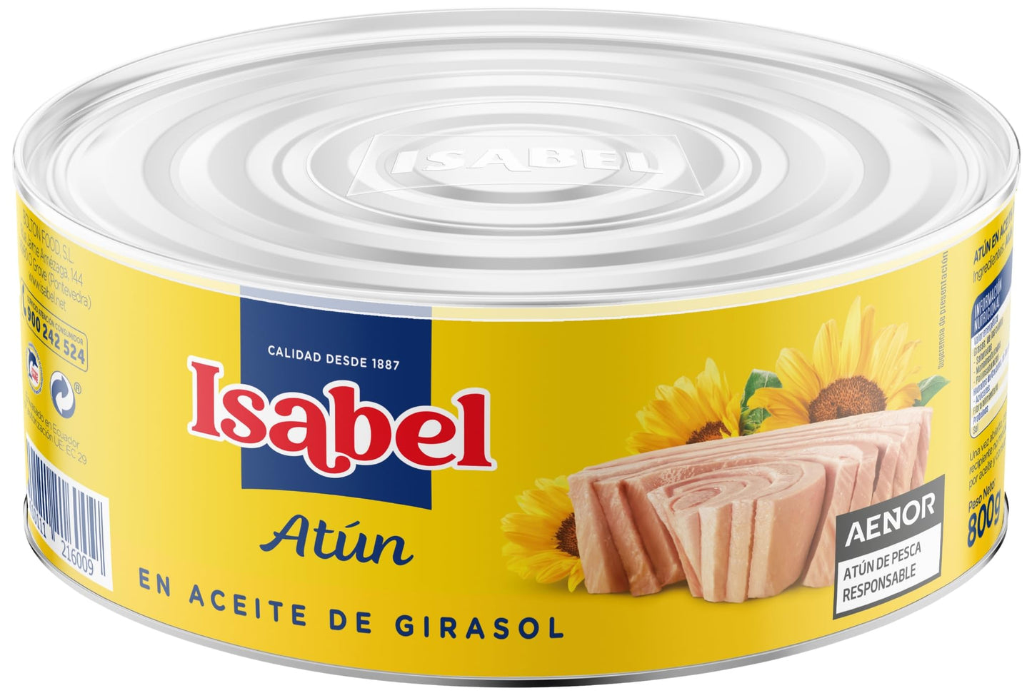Isabel Atún en Aceite de Girasol, 800g