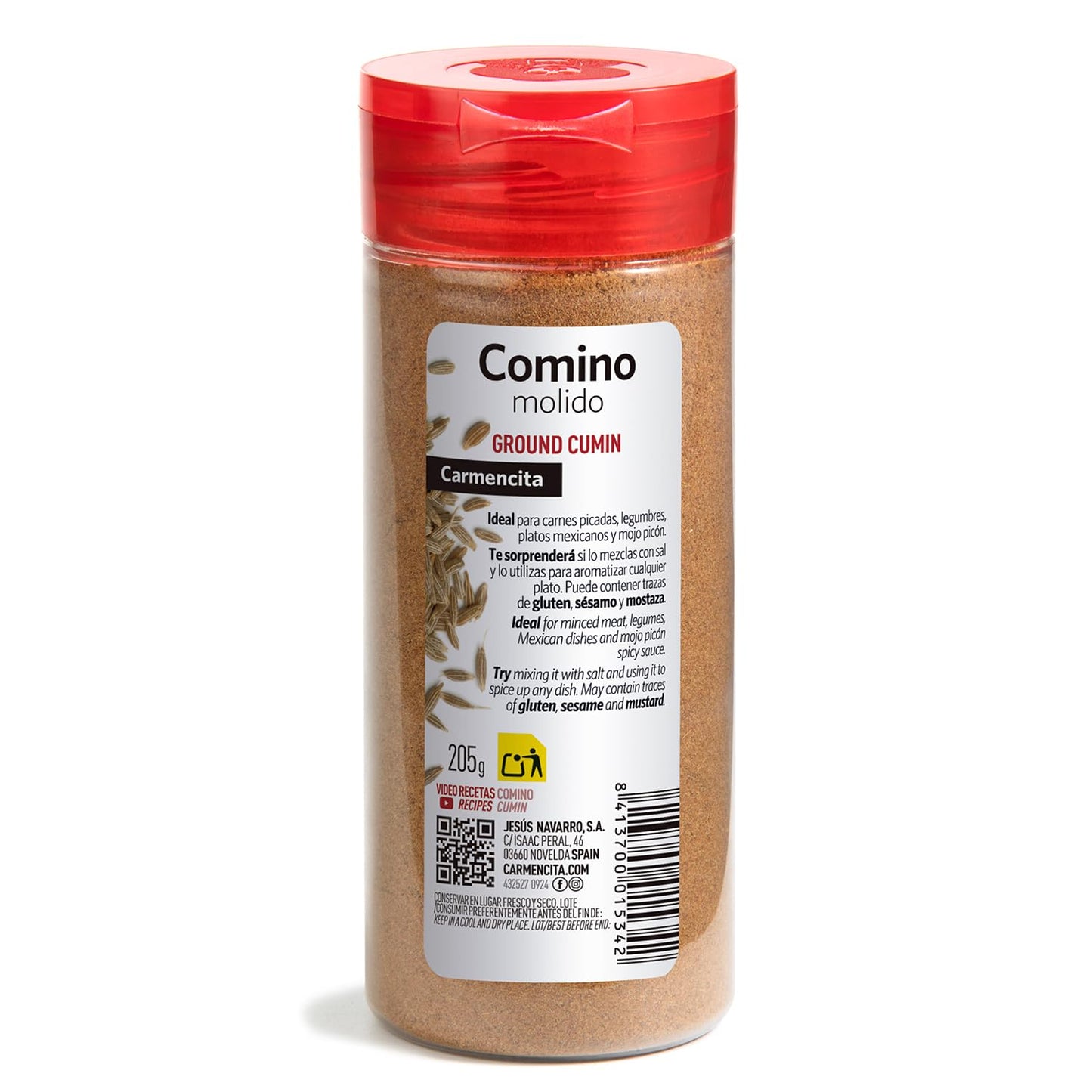 Carmencita Comino Molido, Bote Restaurante Con Tapón dosificador 205g