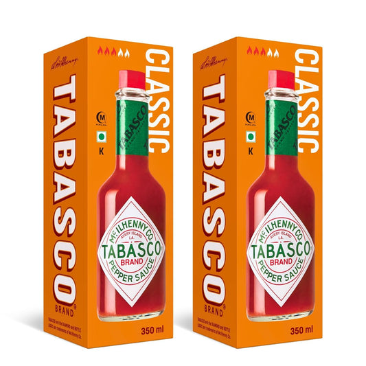 TABASCO® Original Red Pepper Sauce 2UND x 350ml es la opción más barata! - elaborada sólo con tres ingredientes 100% naturales - 3 años de maduración salsa de chile picante - botella de cristal