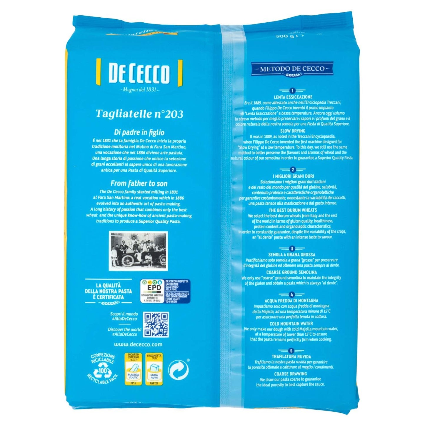De Cecco Pasta Tagliatelle, 500g