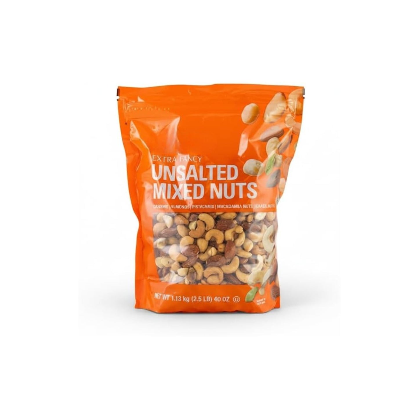 Mix de Frutos Secos Variados Sin Sal Extra Fancy, 1.13 kg (2.5 lb) - Mezcla de Anacardos, Almendras, Pistachos y Macadamias - Snack Saludable, Keto y Paleo - NEXU