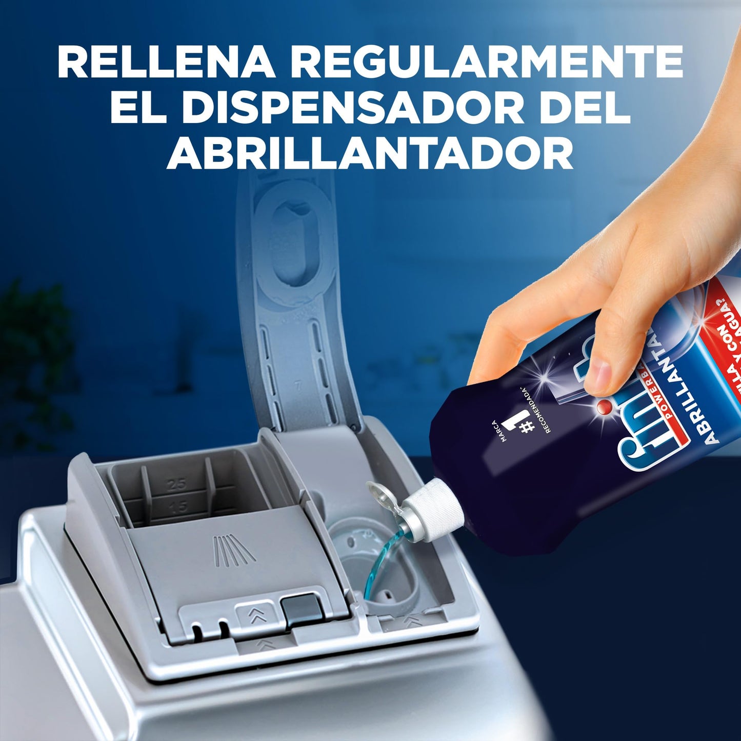 Finish Powerball Abrillantador Lavavajillas, vajilla seca, brillante y sin marcas - 3 unidades de 800ml - Total 600 lavados