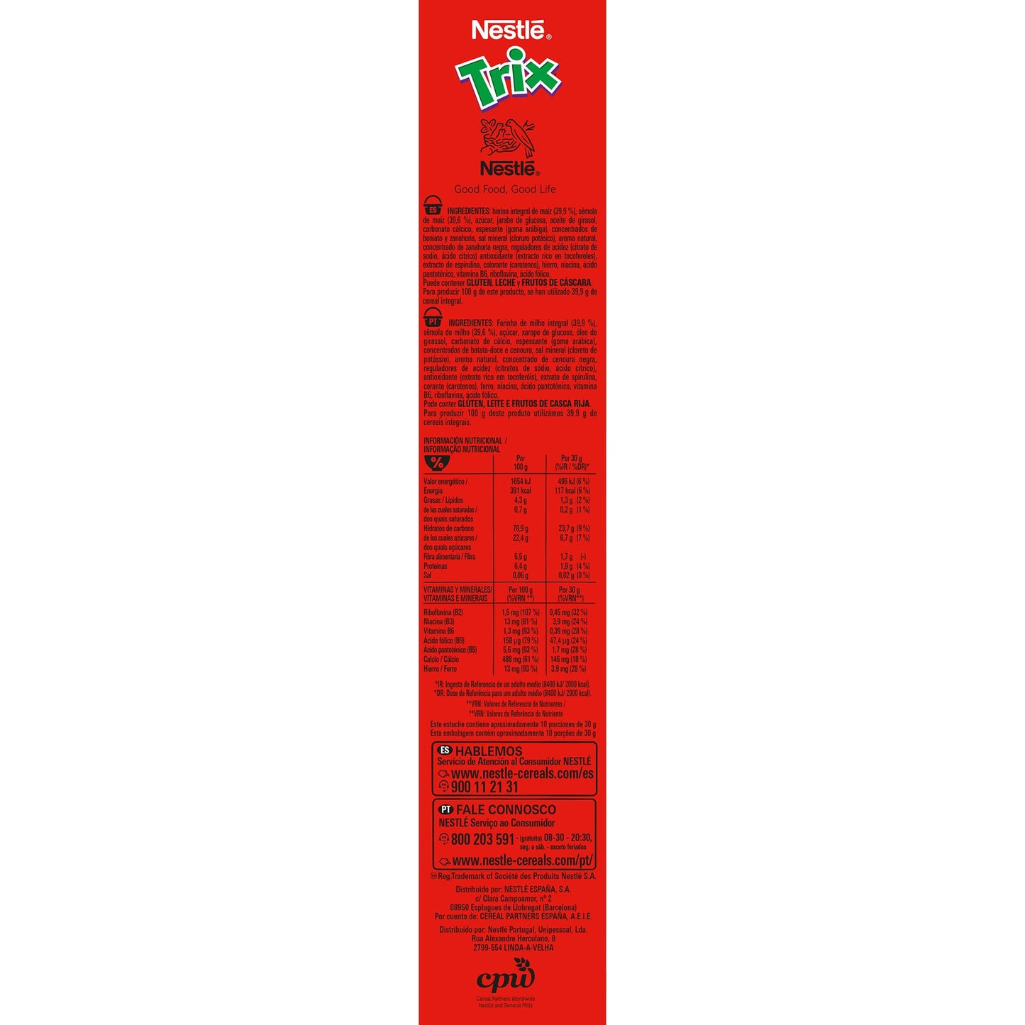 Trix Nestlé Cereales integrales, 300 g