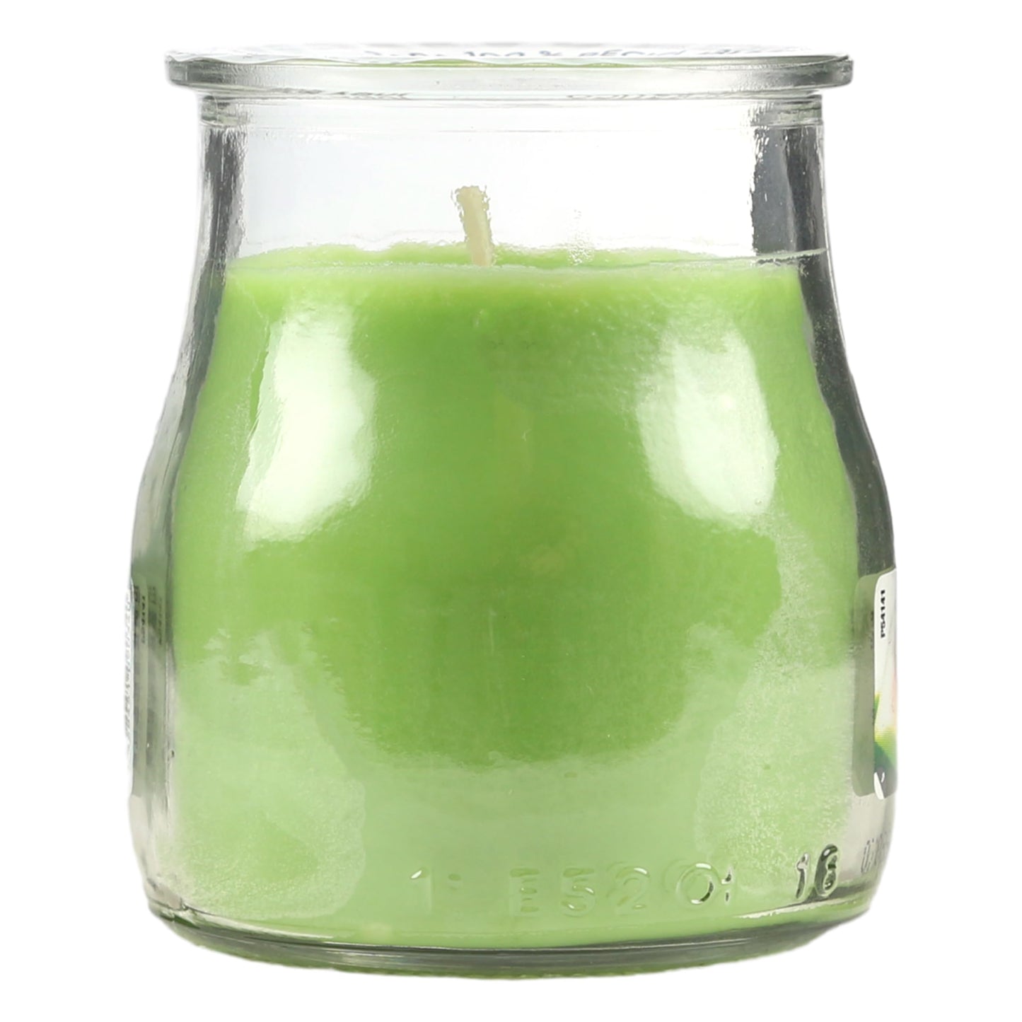Pack de 4 Velas Aromáticas en Vaso de Yogurt de Cristal Reciclable - 44h de Duración，Cera Vegetal Perfumada, Fabricadas España, 7x6cm (Sorbete de Sandia)
