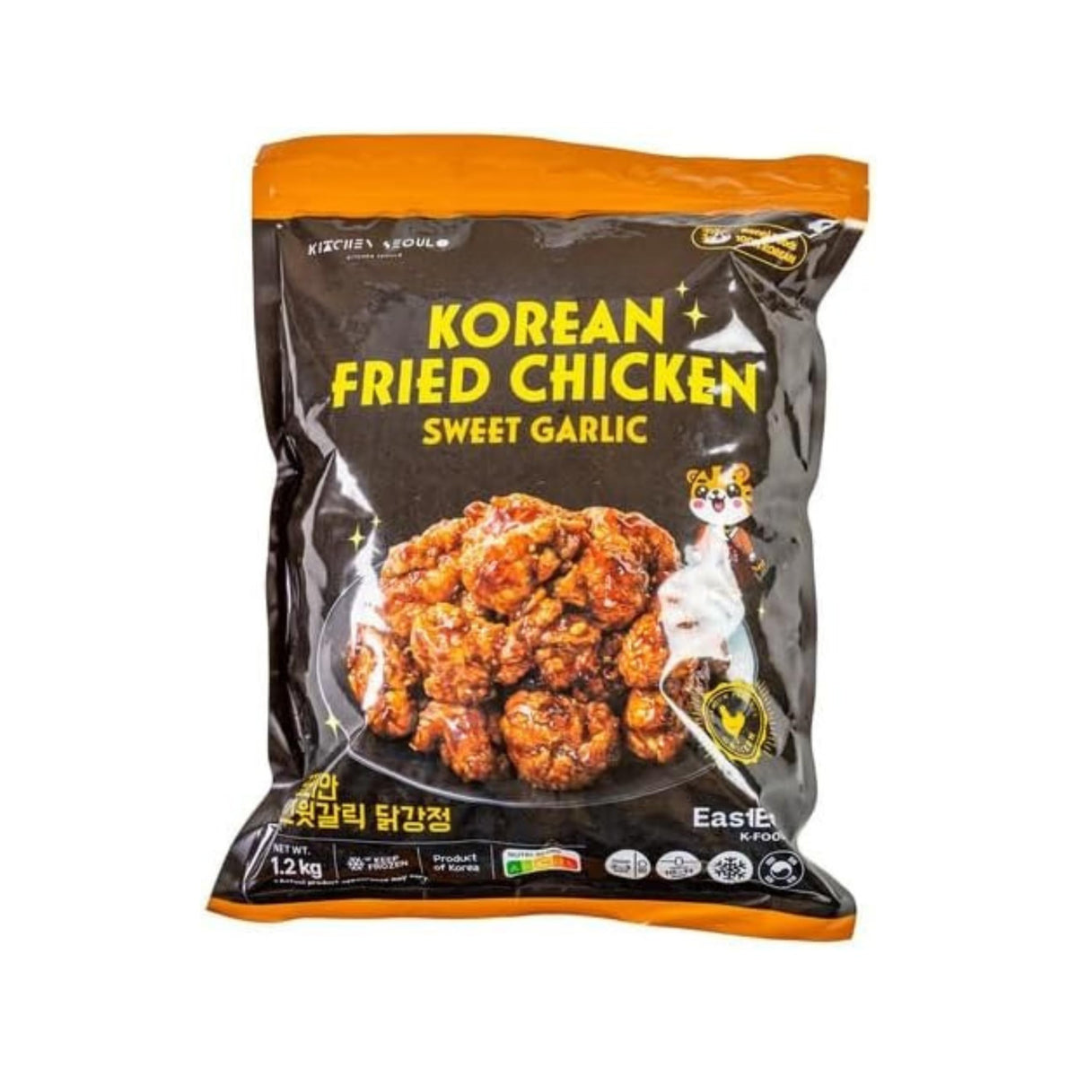 Pollo Frito Coreano Sin Hueso Sabor Ajo Dulce - Receta Tradicional K-Food - Pollo Crujiente y Jugoso - Formato Familiar 1,2 kg - Ideal para Freidora de Aire u Horno - NEXU