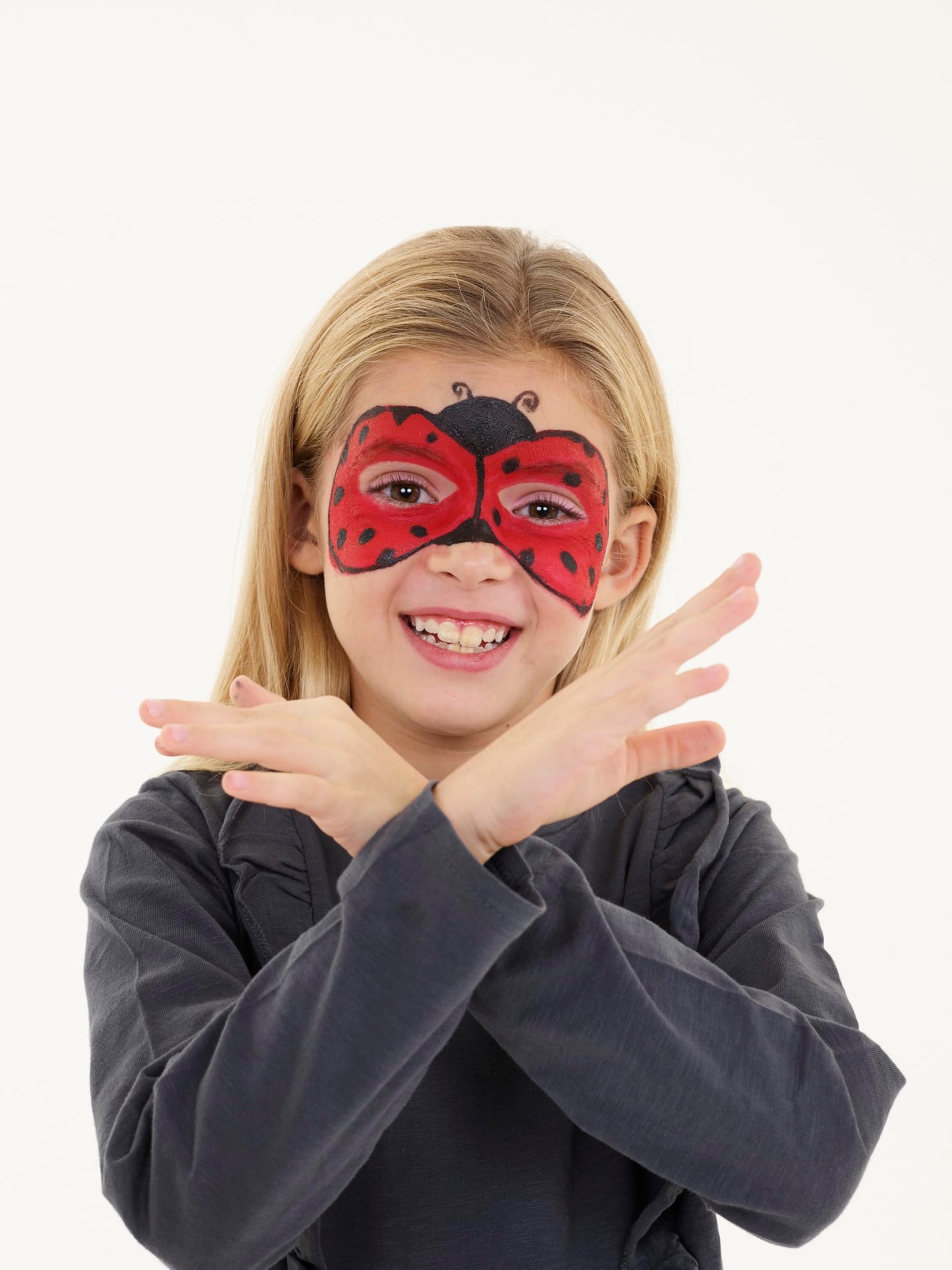 CARIOCA Mask Up Creepy, Kit de Pintura Facial para Niñas, Barras de Maquillaje Ideal para Navidad, Halloween, Carnaval y Fiestas - 3 Colores y 2 Tutoriales - Dermatológicamente Testado