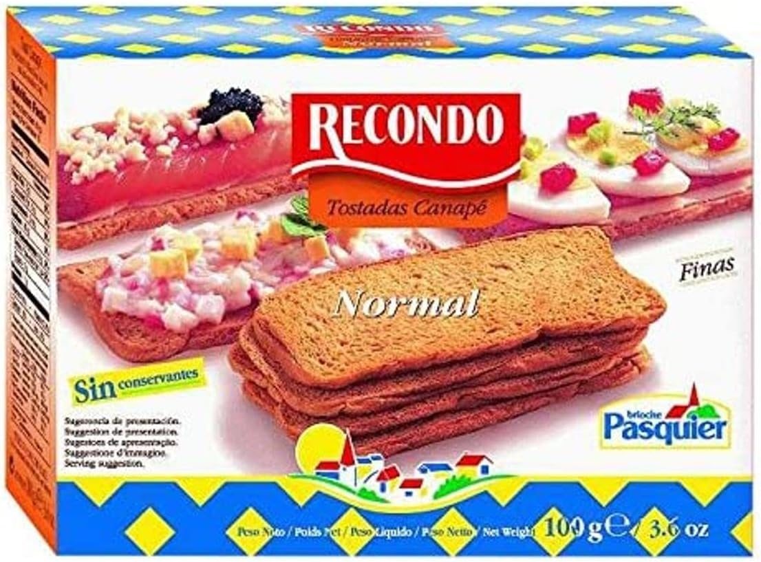 Recondo Tostada Canapé Cuadrada, 100g
