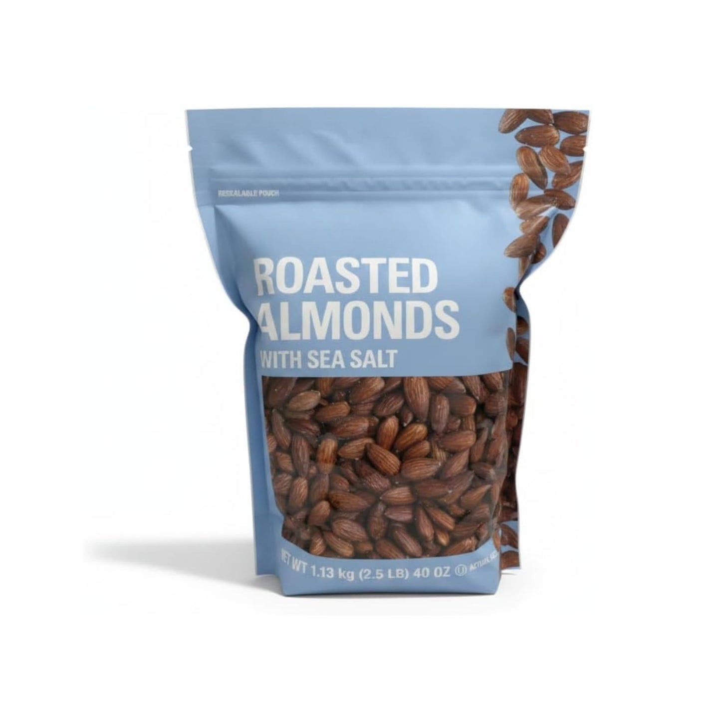 Almendras Tostadas con Sal Marina - Snack Saludable - Rico en Proteína y Fibra - Formato Ahorro 1.13 kg (40 oz) - NEXU