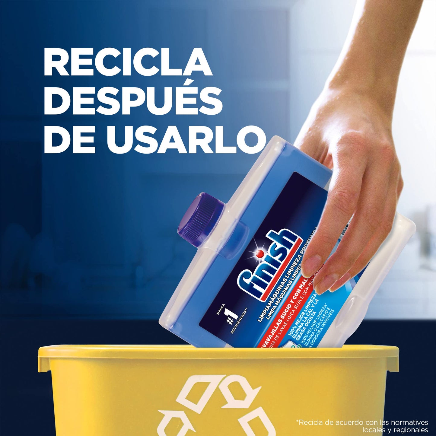 Finish Limpiamáquinas - Limpieza higiénica para el lavavajillas contra el mal olor, la cal y la grasa - 250ml