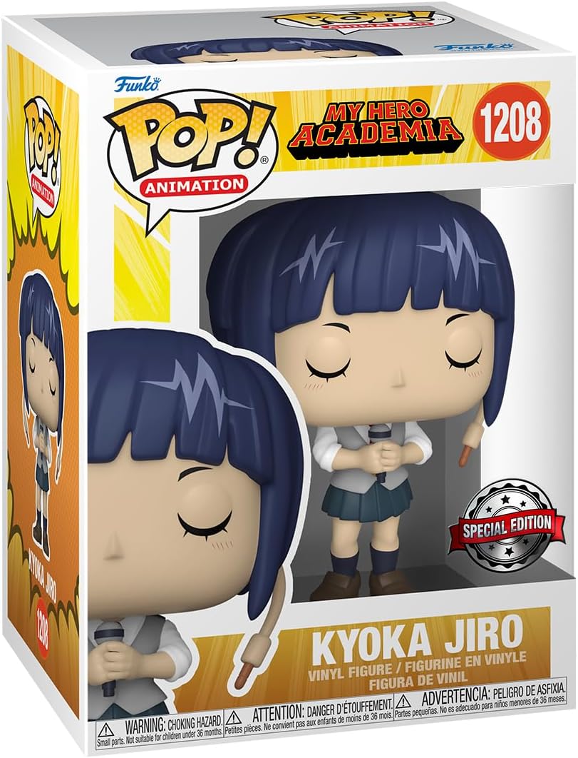 Funko Pop! & tee: MHA - Jirou with Mic - Large - (L) - My Hero Academia - Camiseta, Franela - Ropa con Figura de Vinilo Coleccionable - Idea de Regalo - Juguetes y Camiseta de Manga Corta Hombres