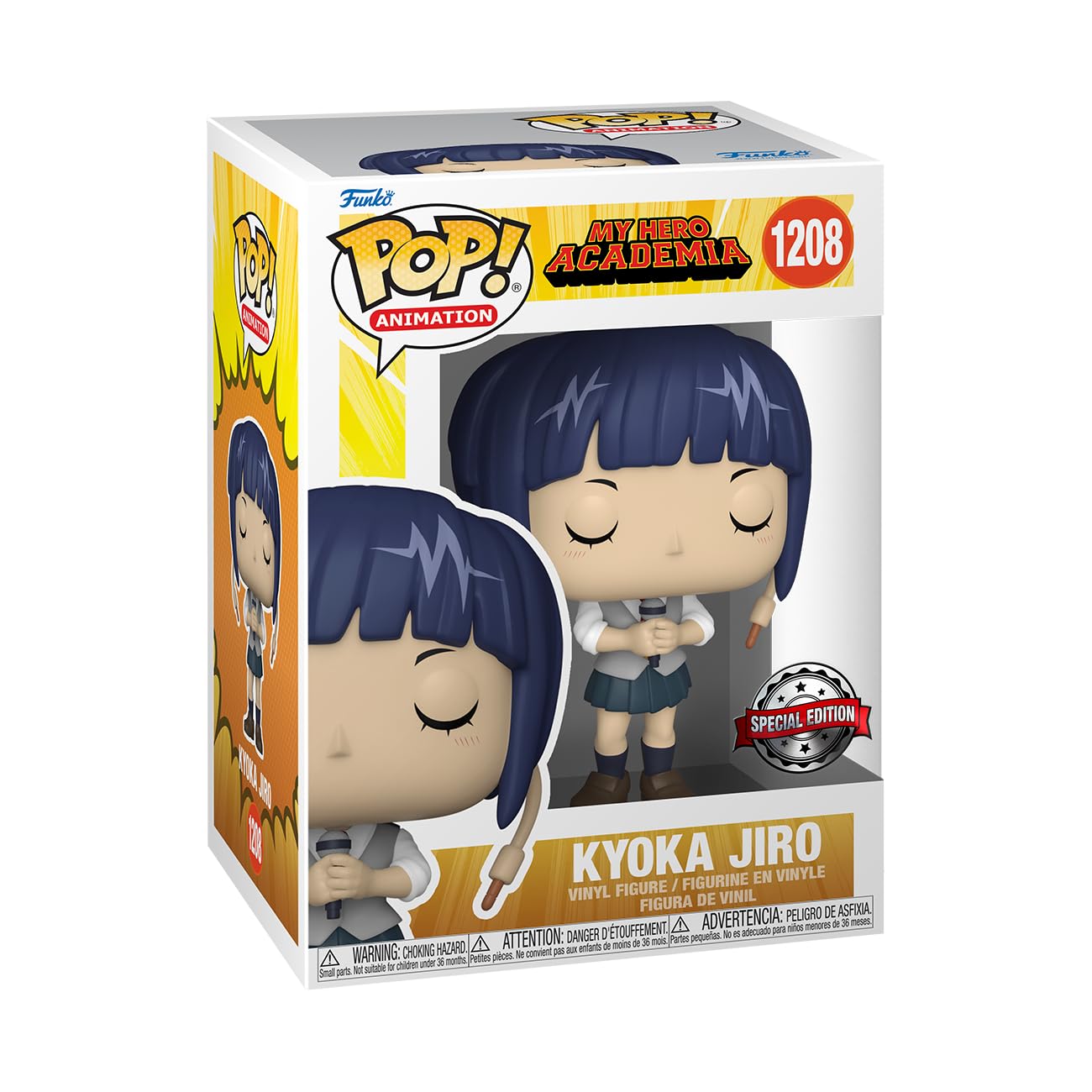 Funko Pop! & tee: MHA - Jirou with Mic - Large - (L) - My Hero Academia - Camiseta, Franela - Ropa con Figura de Vinilo Coleccionable - Idea de Regalo - Juguetes y Camiseta de Manga Corta Hombres