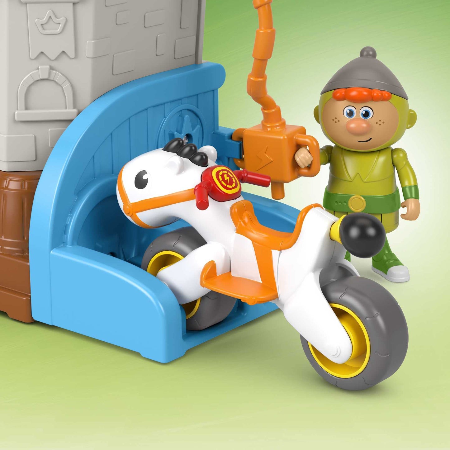 Fisher-Price Gus El Caballero Diminuto Set de Juego Reino del Castillo con Figuras, Juguete para niños (Mattel HGK33)