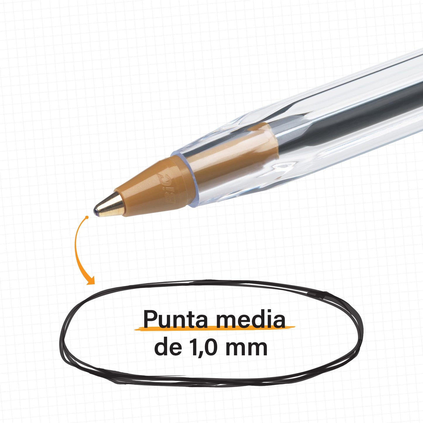 BIC Cristal Original Caja de 50 unidades - bolígrafos punta media (1,0 mm), color rojo - material oficina, material escolar