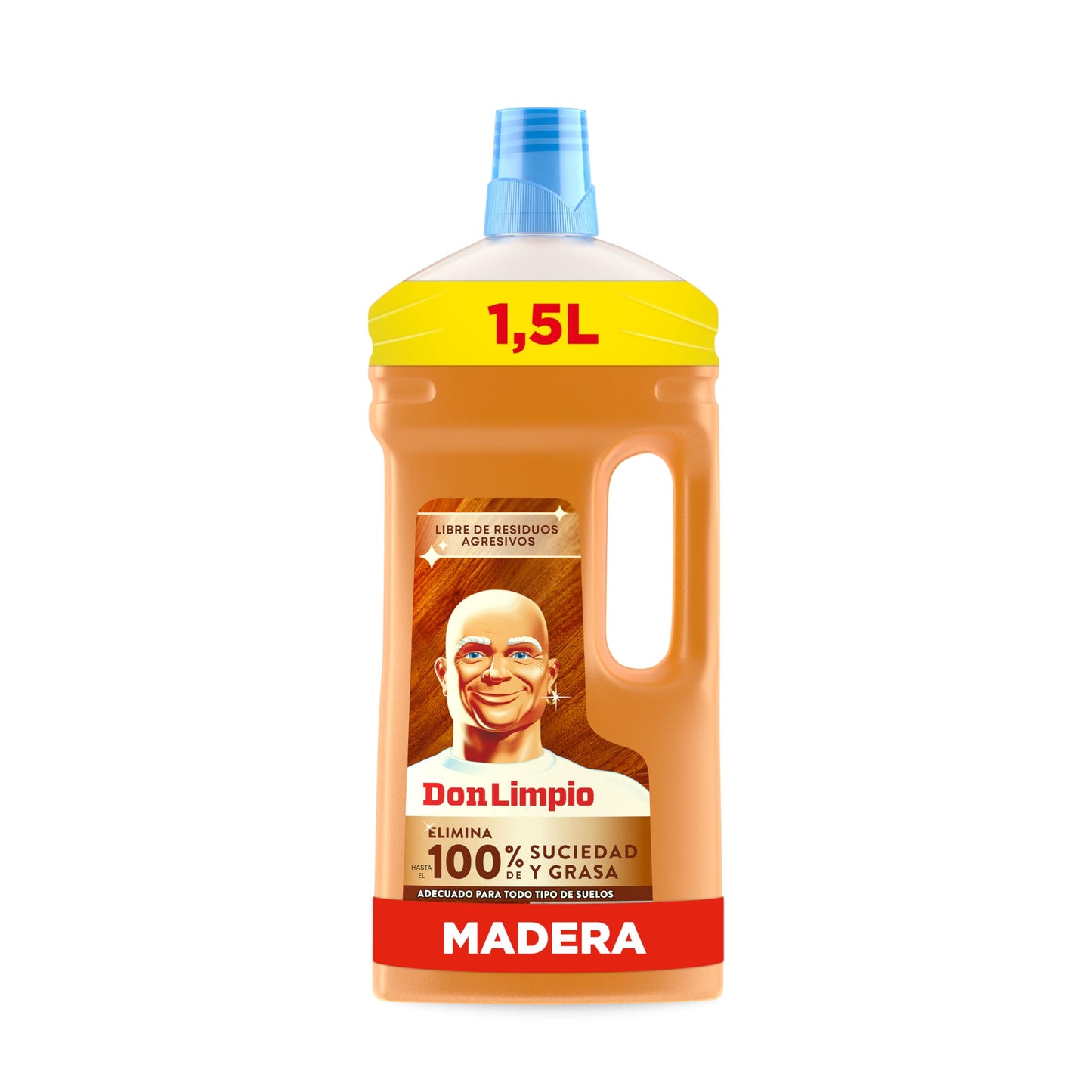 Don Limpio Madera Friegasuelos Líquido 1.5 l Con Aceite De Cáscara De Naranja PH Seguro En Suelos De Madera