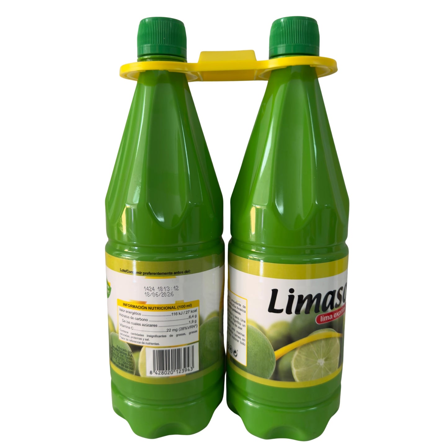 Limasol Zumo de Lima Exprimido 2 botellas de 1L | Pack de 2 | Ideal para cócteles, cocina, postres y refrescos BY NEXUSELL