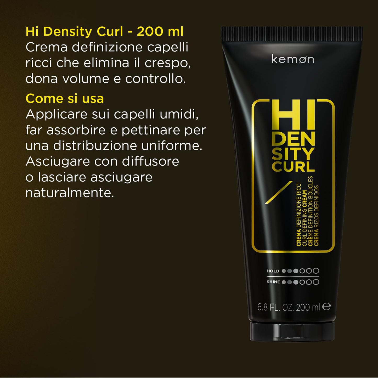 Kemon hair style hi density curl leave in cabello rizado 200ml