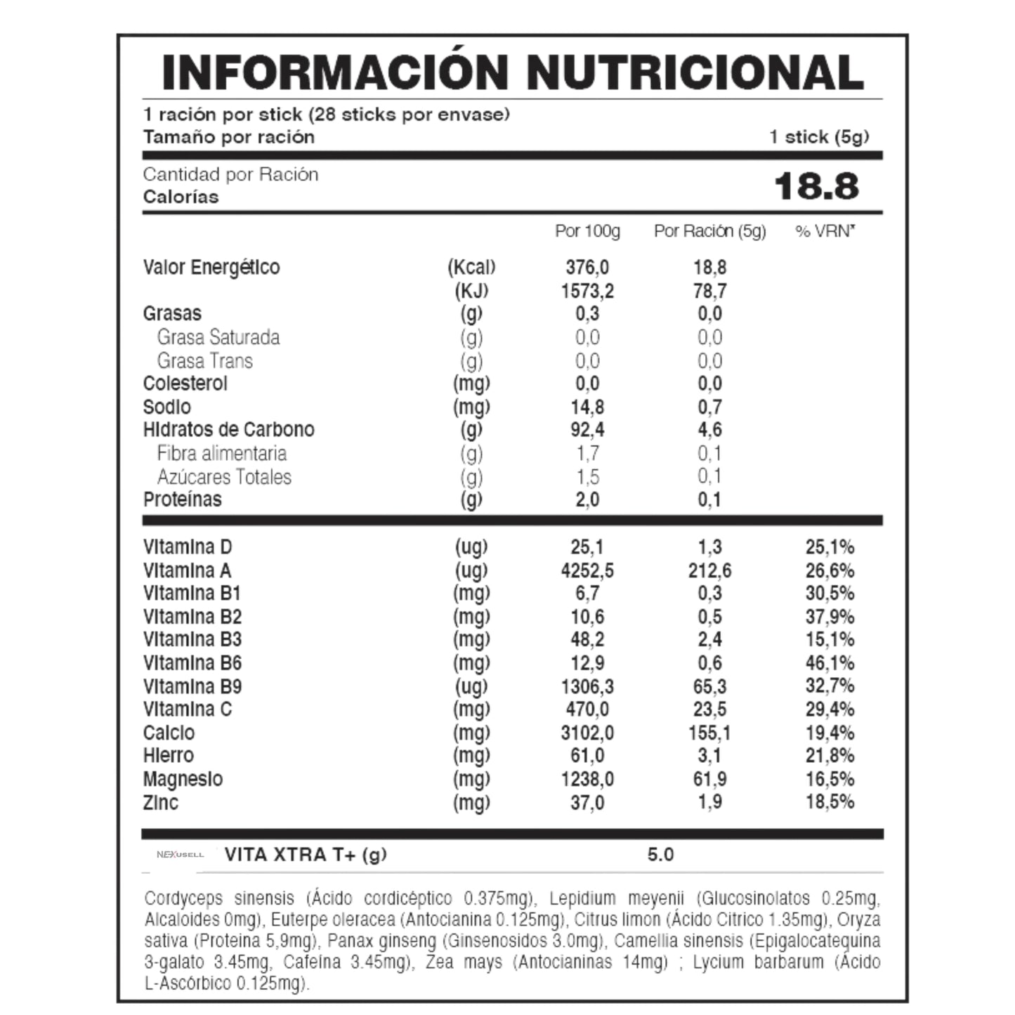TE DE MAÍZ MORADO + TÉ VERDE + ACAI BERRY + MICELIO DE CORDYCEPS + GOJI BERRY + MACA + GINSENG ¡PARA QUE VIVAS CADA DÍA CON LA ENERGÍA DEL PRIMERO! (1 CAJA CON 28 STICK)