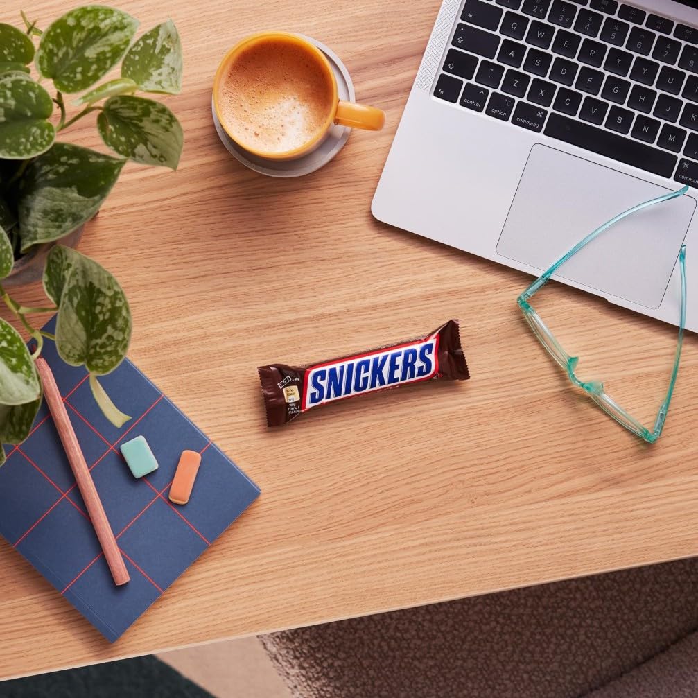 Snickers Snickers Chocolate Bars with Peanut and Caramel - Pack of 10 Bars - 500 g