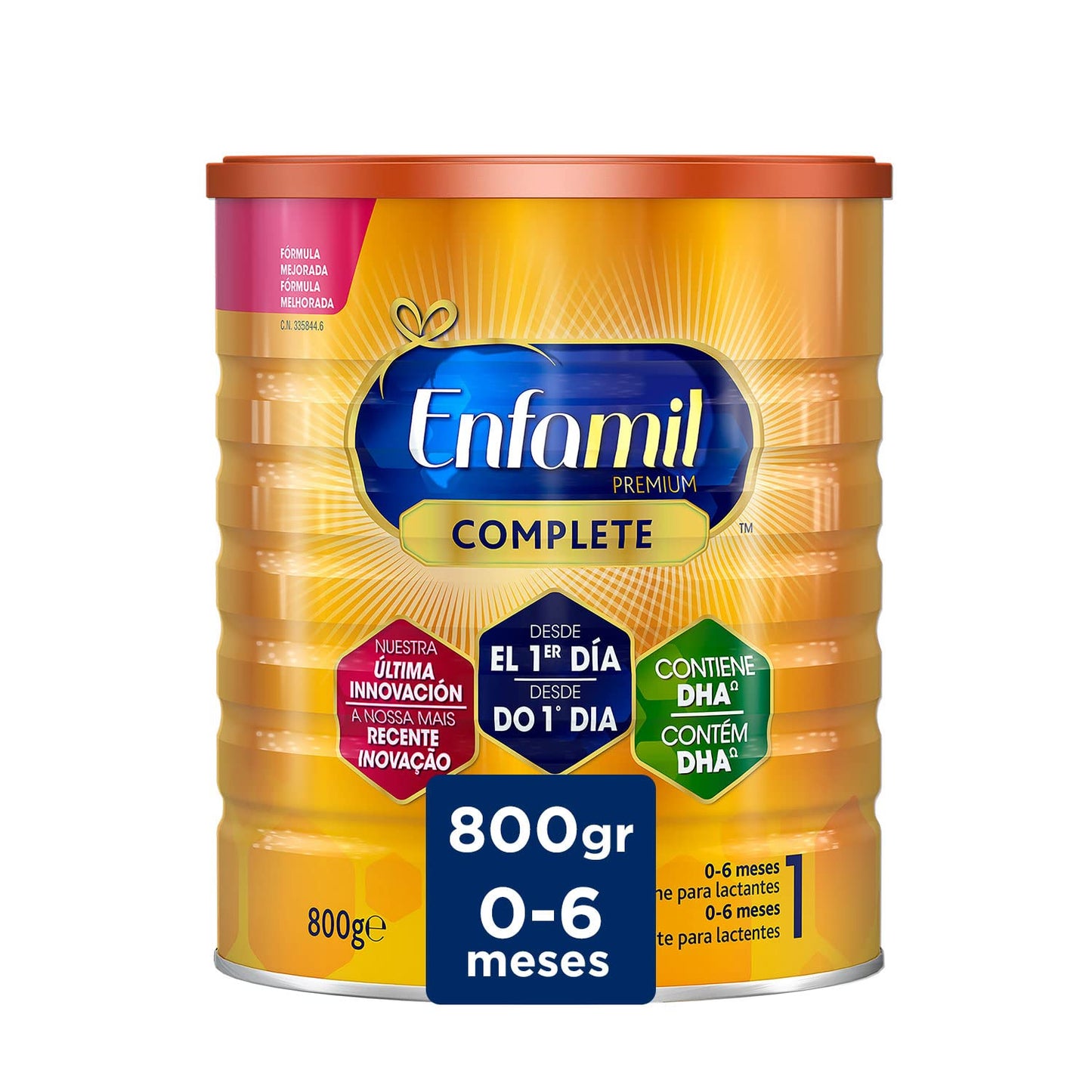 Enfamil Complete 1 Leche infantil para lactantes de 0 a 6 meses de edad, fórmula para bebés recién nacidos - 800 gr