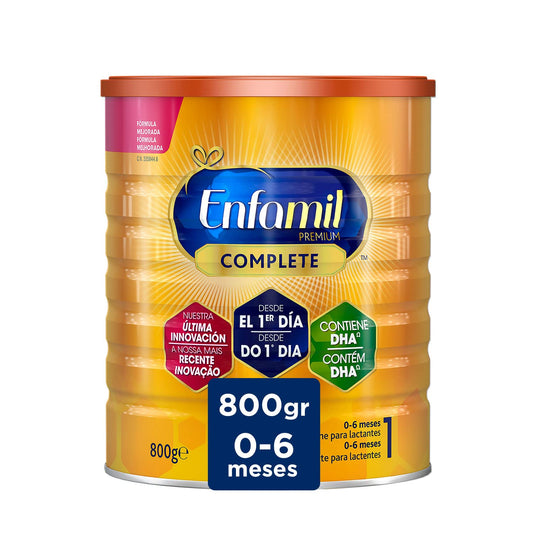 Enfamil Complete 1 Leche infantil para lactantes de 0 a 6 meses de edad, fórmula para bebés recién nacidos - 800 gr