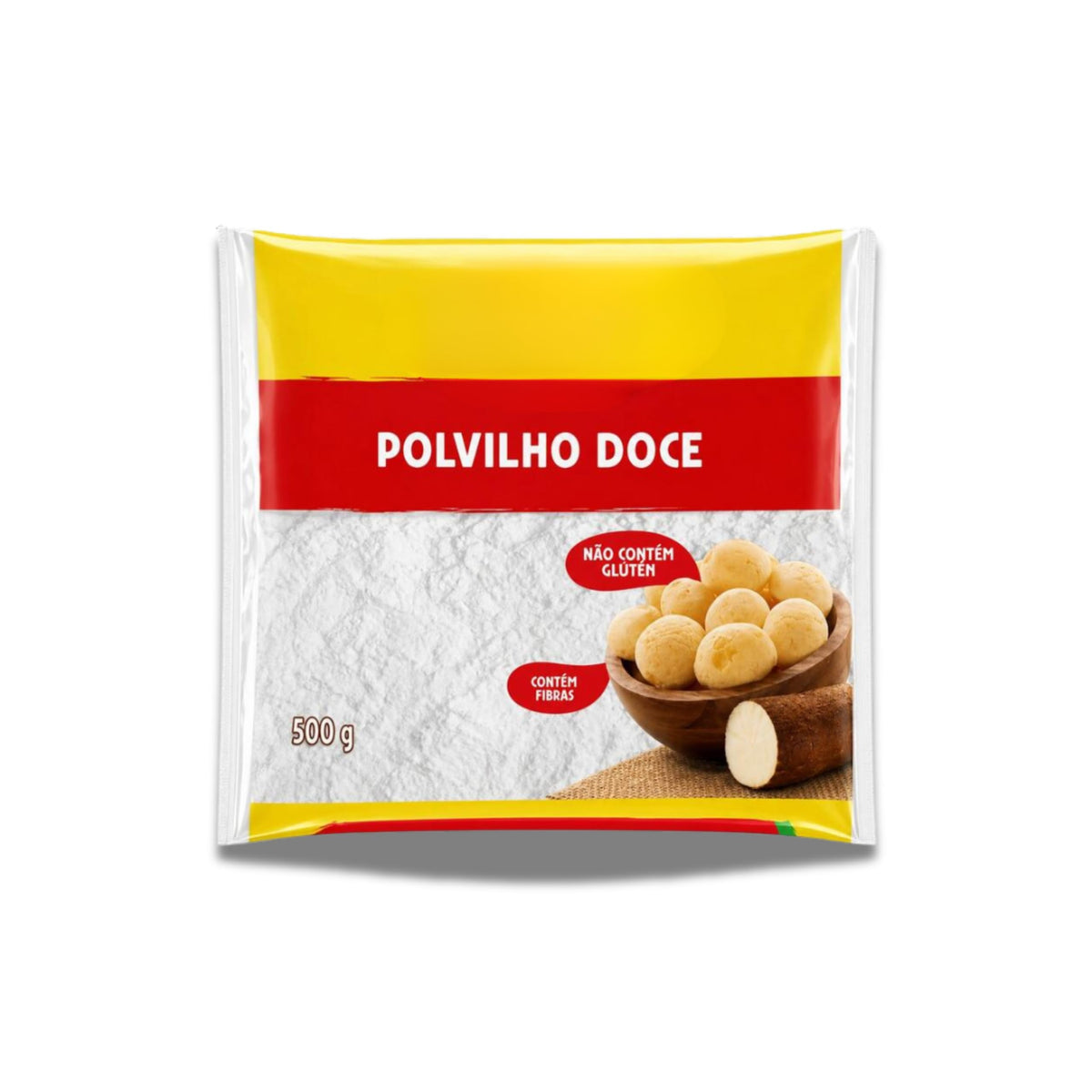 Polvilho Doce - Almidón de Mandioca Dulce - Almidón de Yuca - Sin Gluten - Ideal para Pan de Queso (Pão de Queijo) y Repostería - Pack de 6 x 500g (Total 3 kg) - Fuente Natural de Fibra - NEXU
