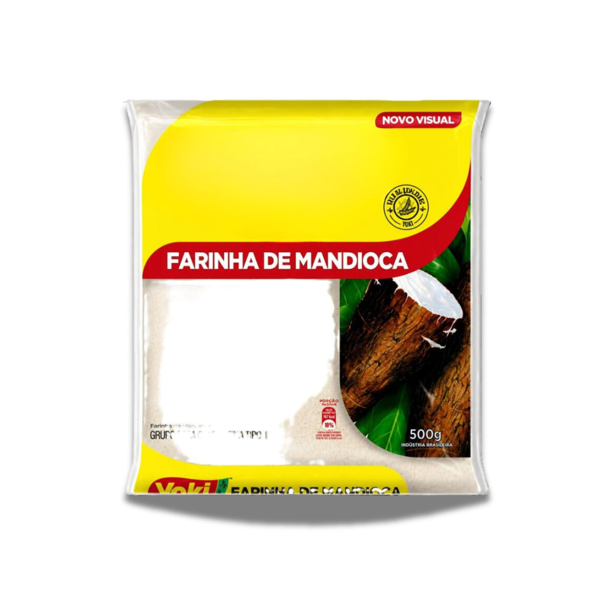 Farinha de Mandioca - Harina de Yuca Blanca Natural, Pack de 6 x 500g (3kg Total) - Harina de Mandioca Brasileña Tipo I para Repostería, Salsas y Cocina Saludable - 100% Vegetal