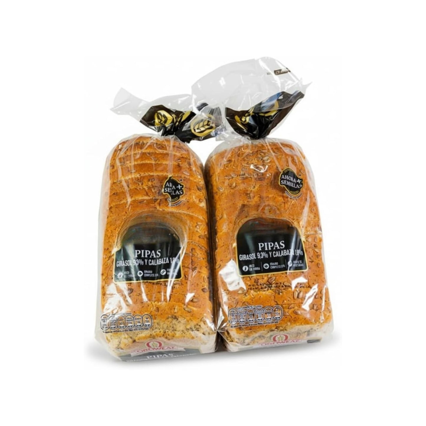 Pan de Molde con Pipas de Girasol (9,3%) y Semillas de Calabaza (1,8%) - Elaborado con 51% Grano Completo - Rico en Fibra y Proteínas - Textura Crujiente, Pack de Rebanadas - NEXU