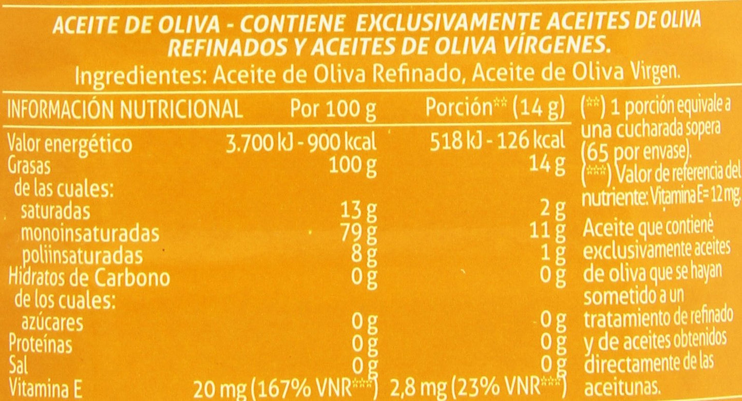 Aceite de oliva refinado sabor carbonell 1l pet