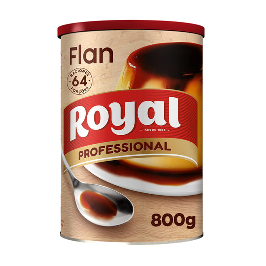 Royal Professional Flan, Preparado en Polvo 64 Raciones, Bote 800 g