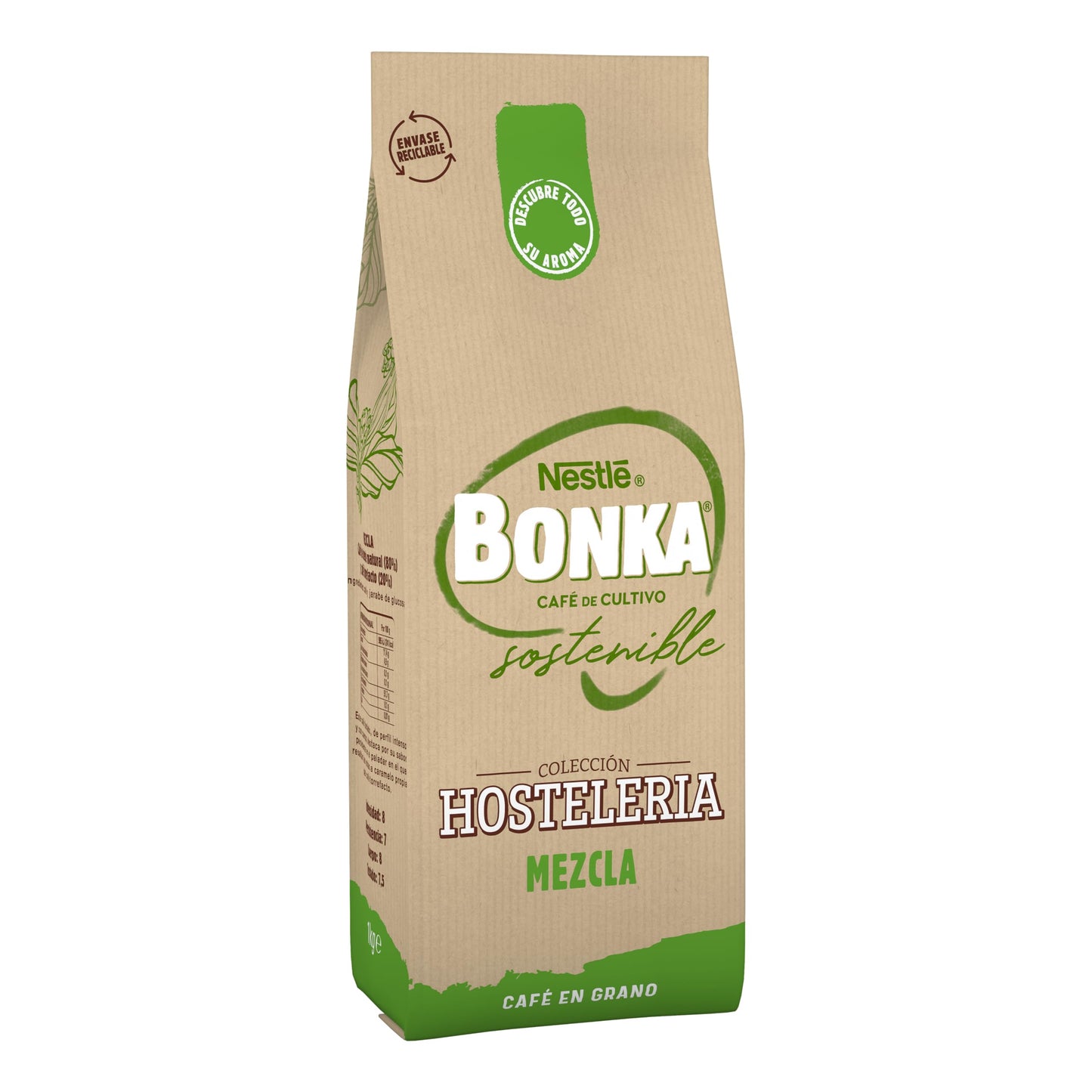 Bonka café tostado en grano para hostelería mezcla - 1 paquete x 1 kg