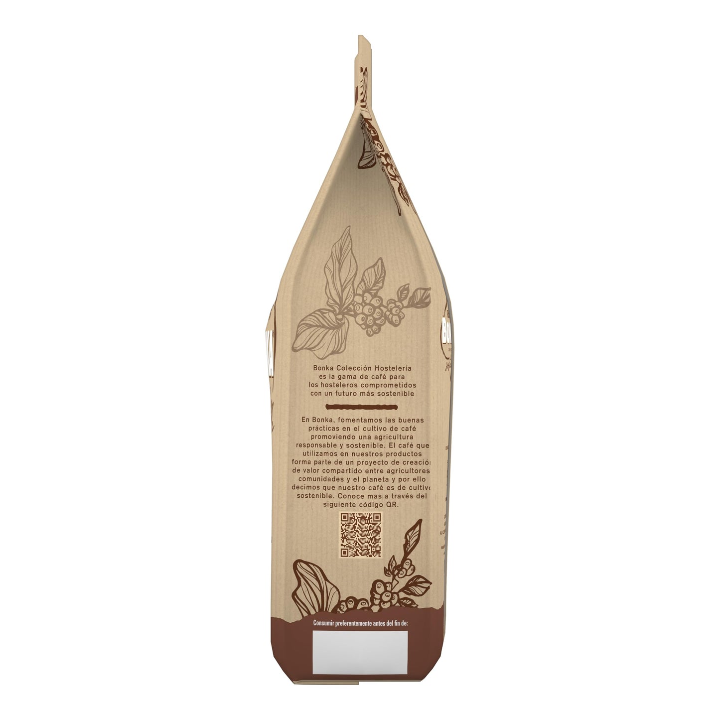 Bonka cafe en grano tostado natural para hostelería, Ideal para maquina de cafe Espresso - 1 paquete x 1 kg