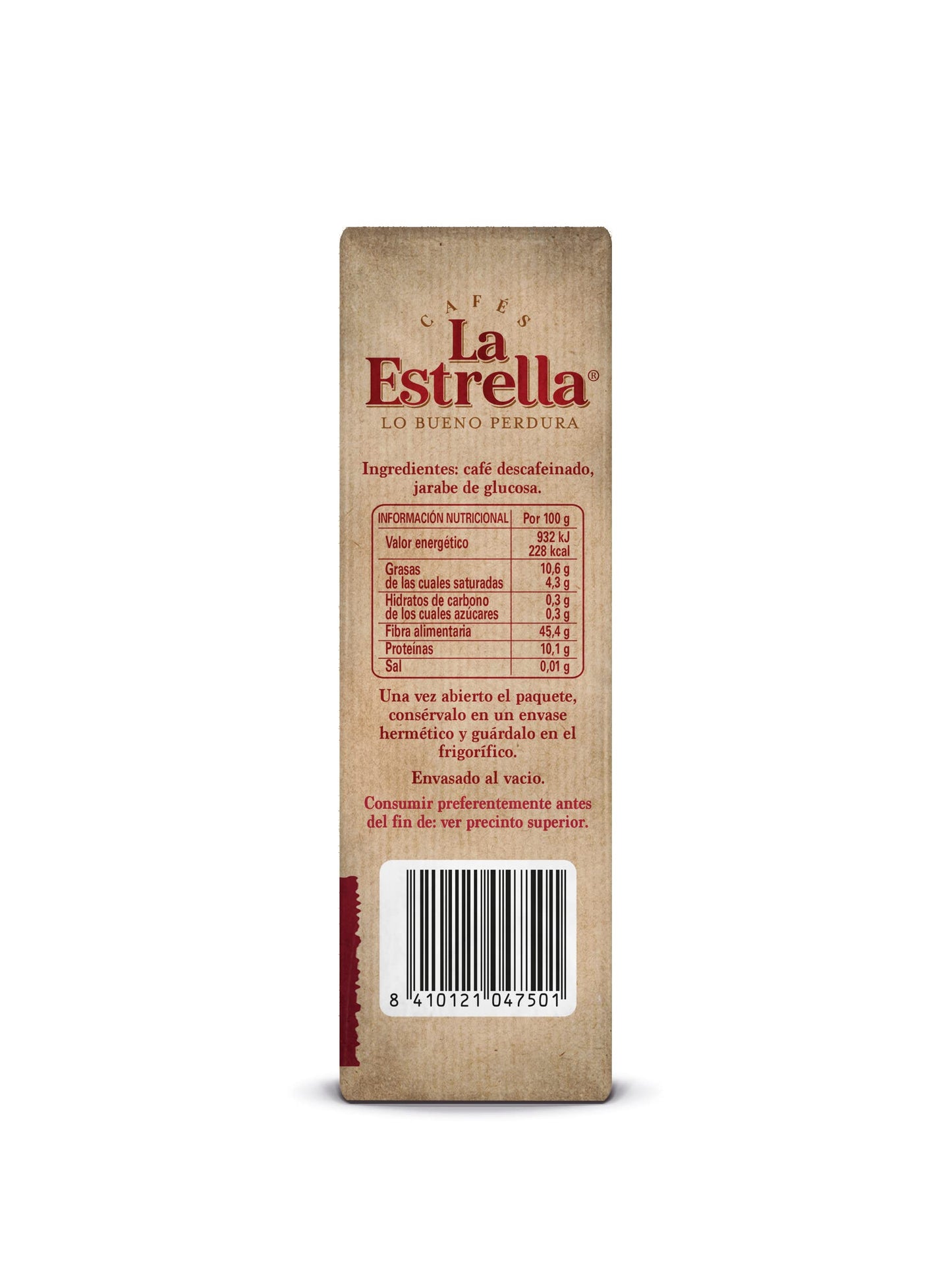 La Estrella Café Molido Descafeinado Mezcla 250g