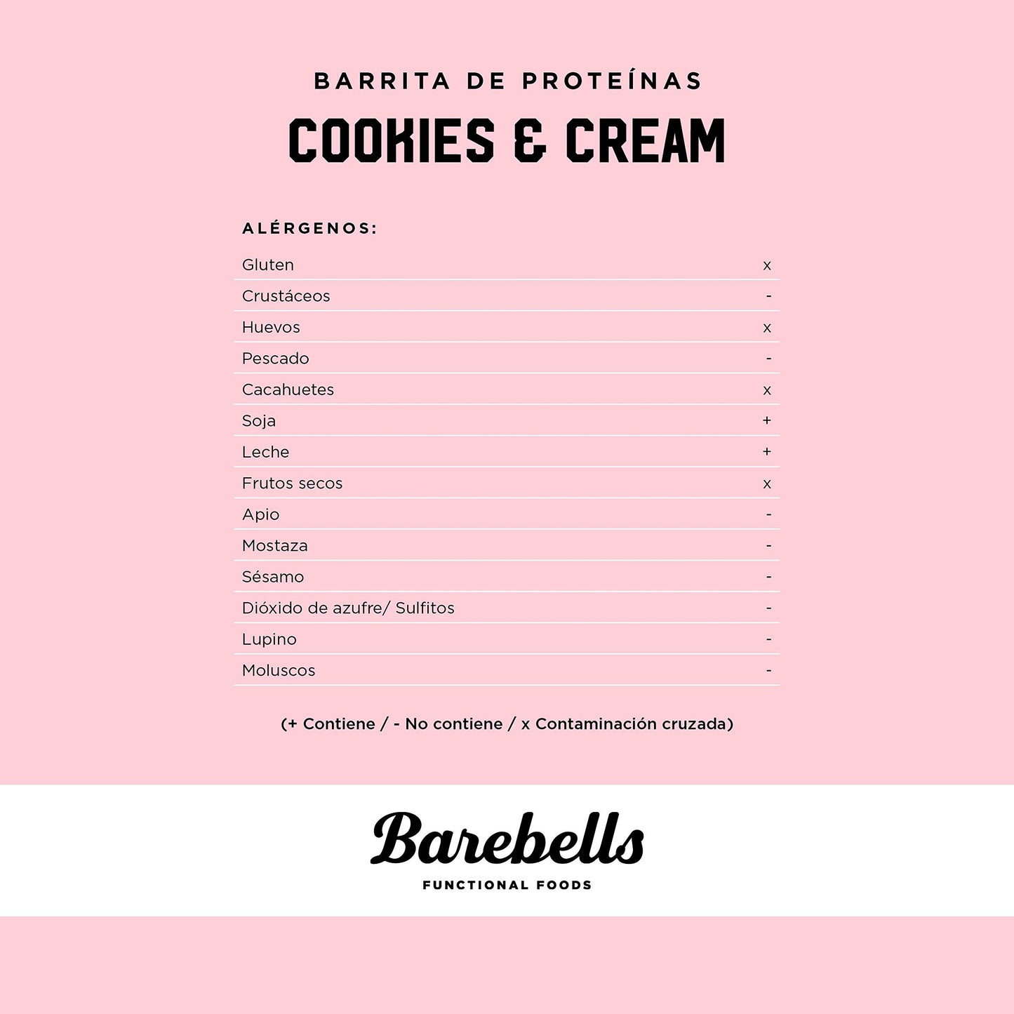 Barebells - Barritas Proteína - 20g Protein x Bar - Baja en azúcar y Calorías - Sin Aceite de Palma - Cookies and Cream (12 Barritas x 55g)