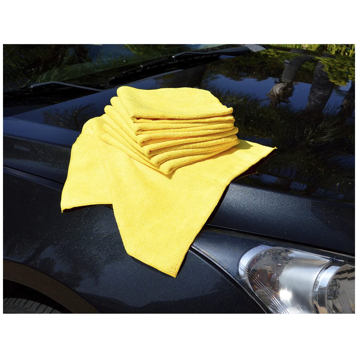 Kirkland Signature 713160 Toallas de Microfibra Ultra afelpadas, Paquete de 36, Amarillo, 16 Pulgadas de Alto x 16 Pulgadas de Ancho