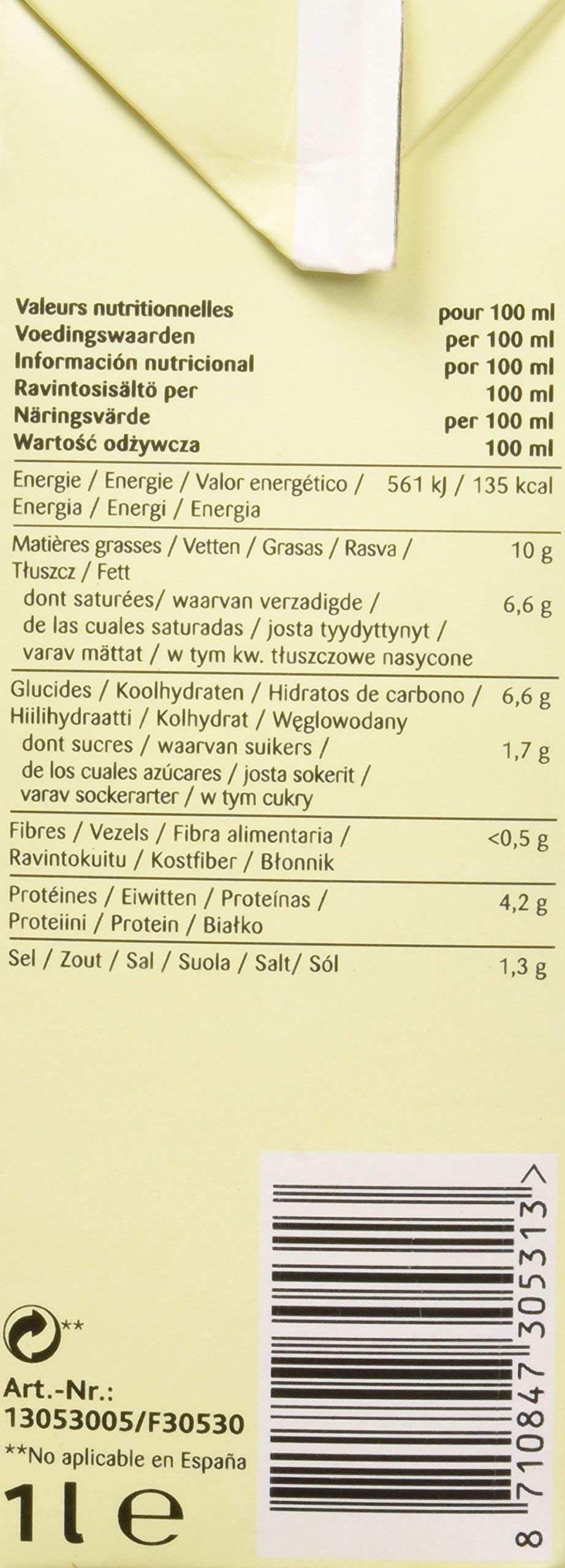 Knorr Garde D'Or Salsa Queso Gouda líquida lista para usar brik 1L