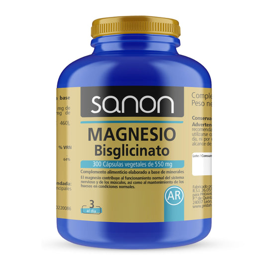 SANON Magnesio Bisglicinato 300 Cápsulas Vegetales De 550 Mg, One size, 100 ml