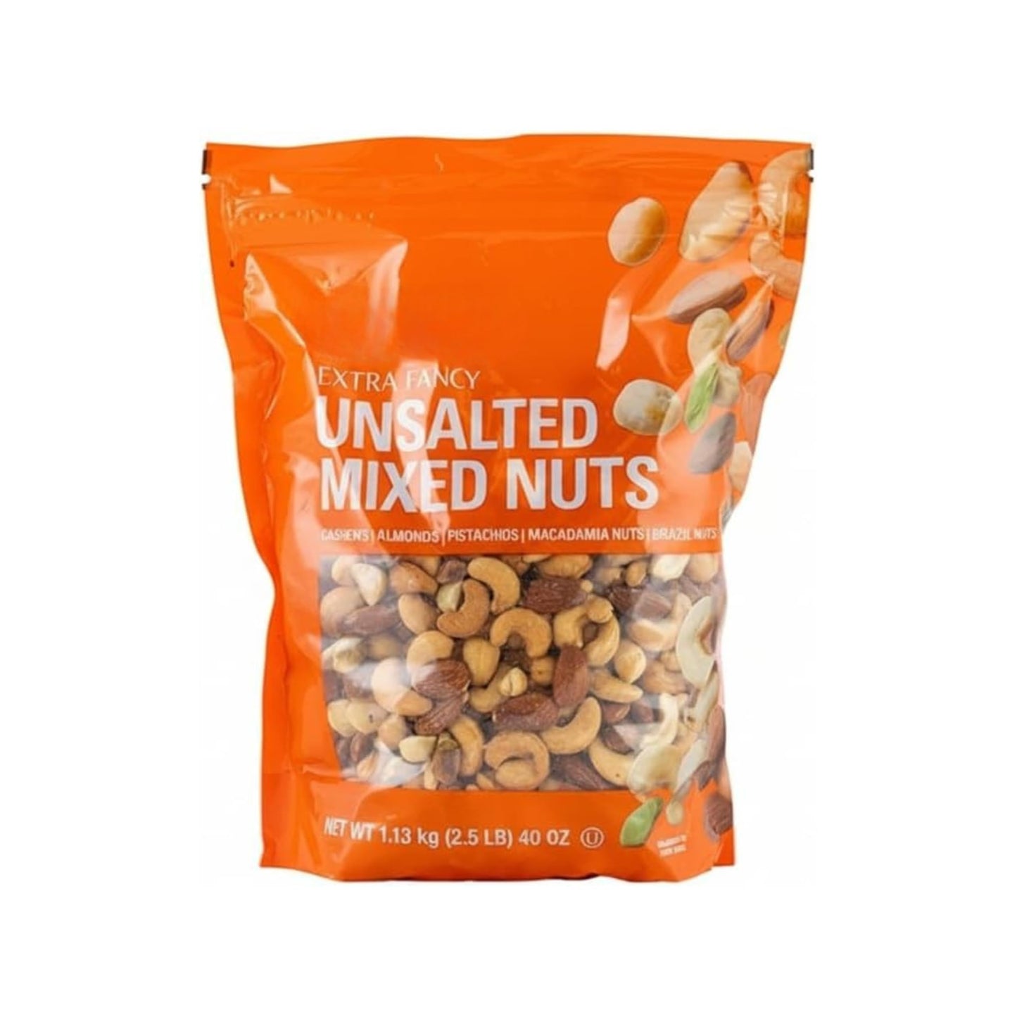 Mix de Frutos Secos Variados Sin Sal Extra Fancy, 1.13 kg (2.5 lb) - Mezcla de Anacardos, Almendras, Pistachos y Macadamias - Snack Saludable, Keto y Paleo - NEXU