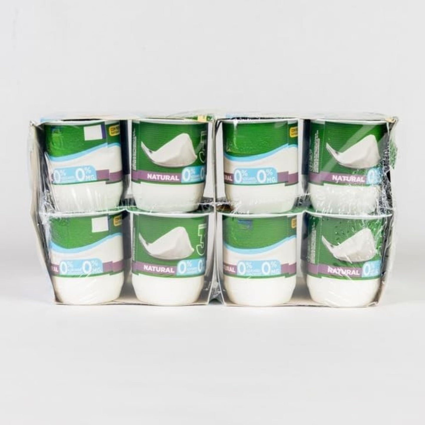 Yogur Desnatado con Bífidus y Calcio - 2 Pack Ahorro de 8 uds c/u x 120g - Salud Digestiva Natural 0% MG 0% Azúcares Añadidos - NEXU