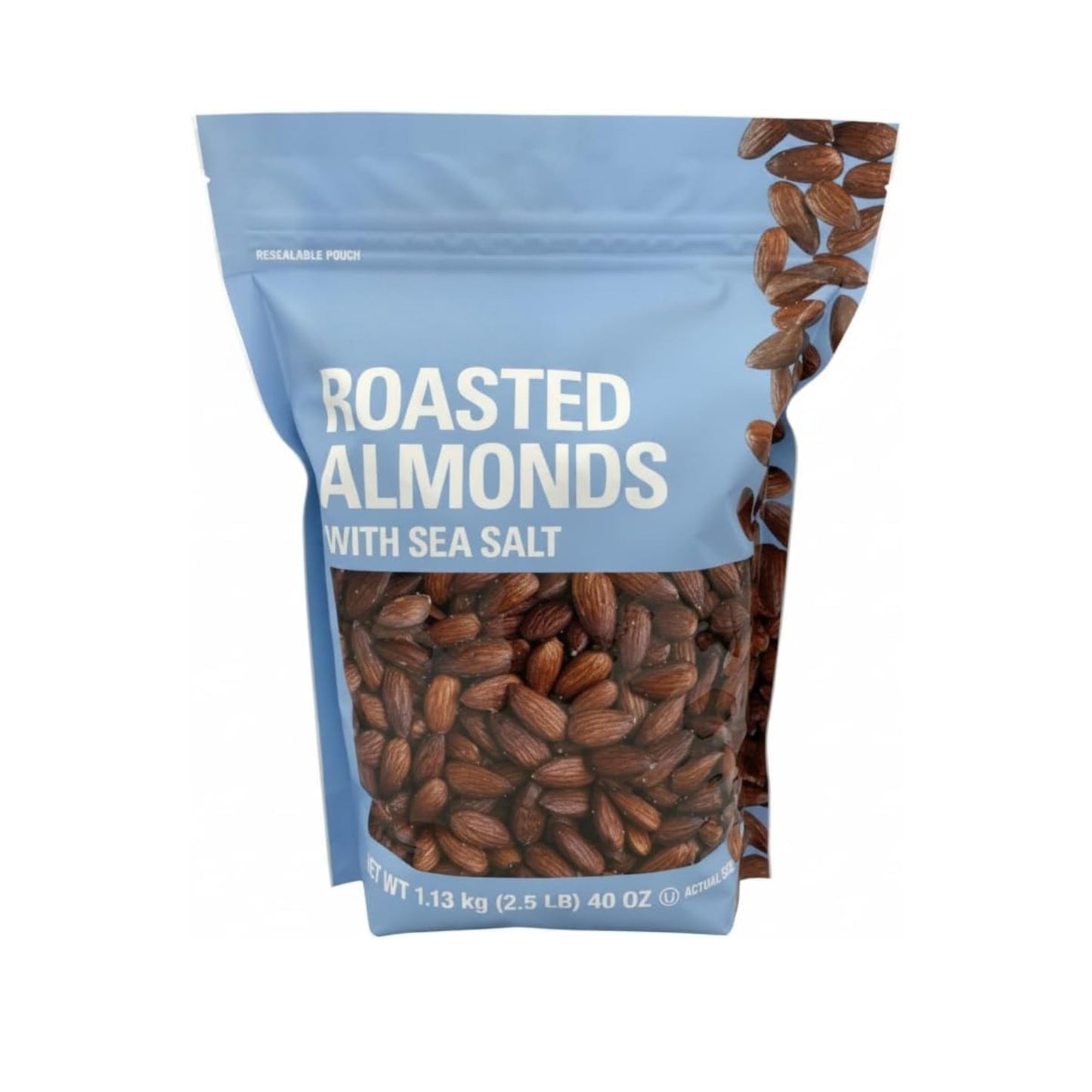 Almendras Tostadas con Sal Marina - Snack Saludable - Rico en Proteína y Fibra - Formato Ahorro 1.13 kg (40 oz) - NEXU
