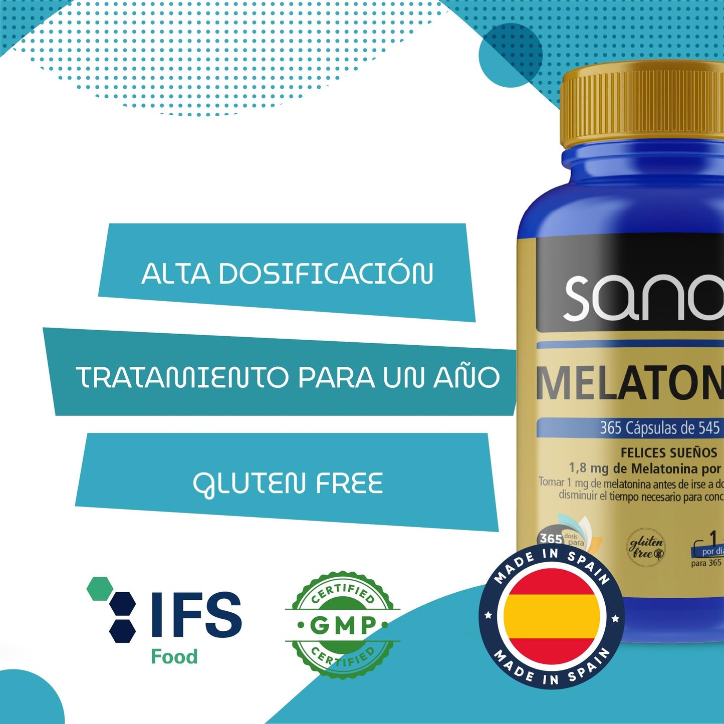 NOVA ENGEL Sanon Melatonina Restard De 545 Mg 365 Cápsulas